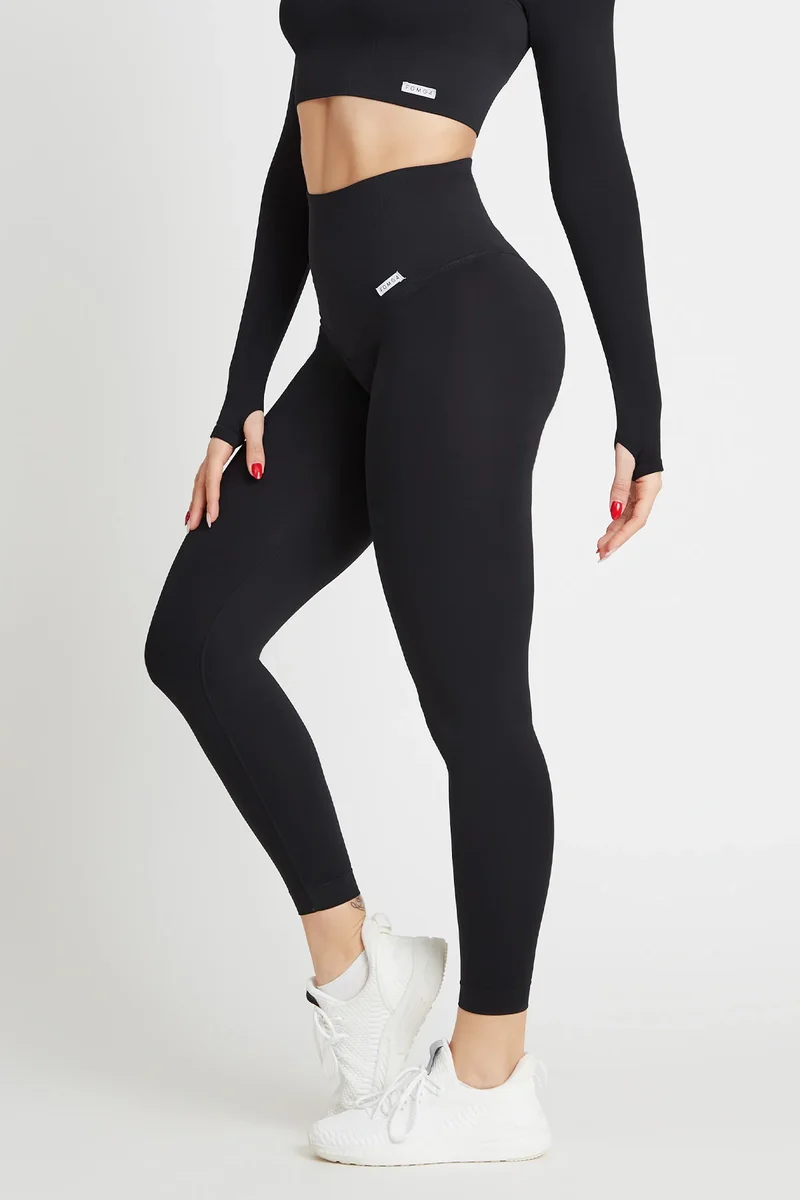 Leggings Push Up Gym Fashion Nero