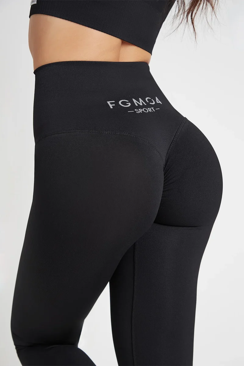 Leggings Push Up Gym Fashion Nero