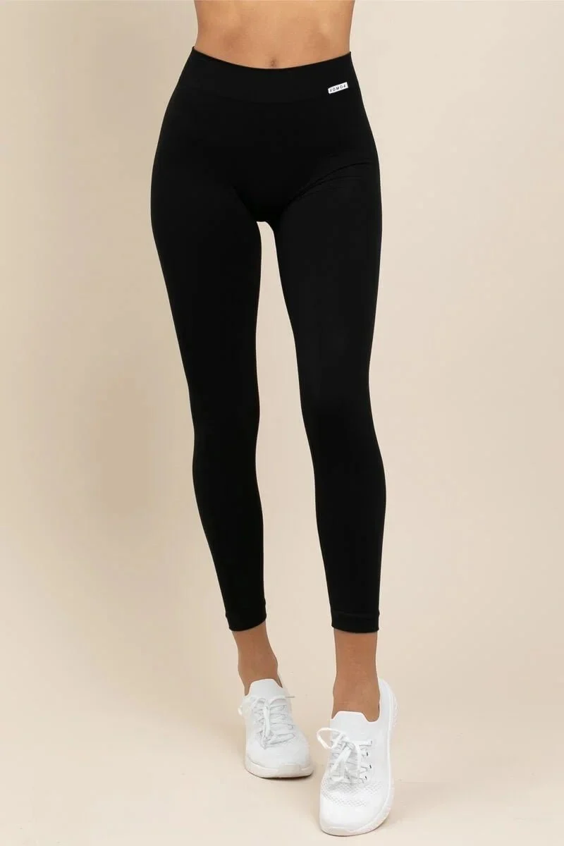 Leggings Basic Fascione Basso Nero