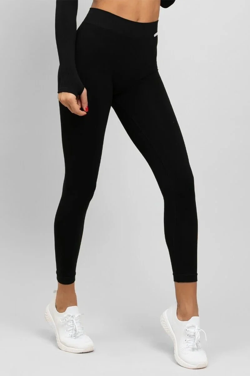 Leggings Basic Fascione Basso Nero