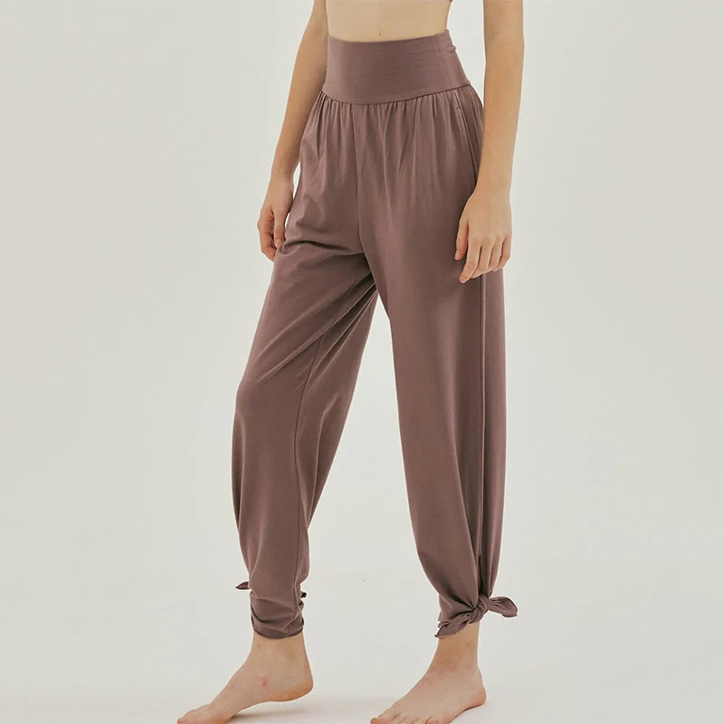 Olivenormafor Jogginghose mit hoher Taille und lockerer Passform, Yogahose mit weitem Bein