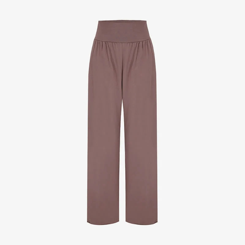Olivenormafor Jogginghose mit hoher Taille und lockerer Passform, Yogahose mit weitem Bein
