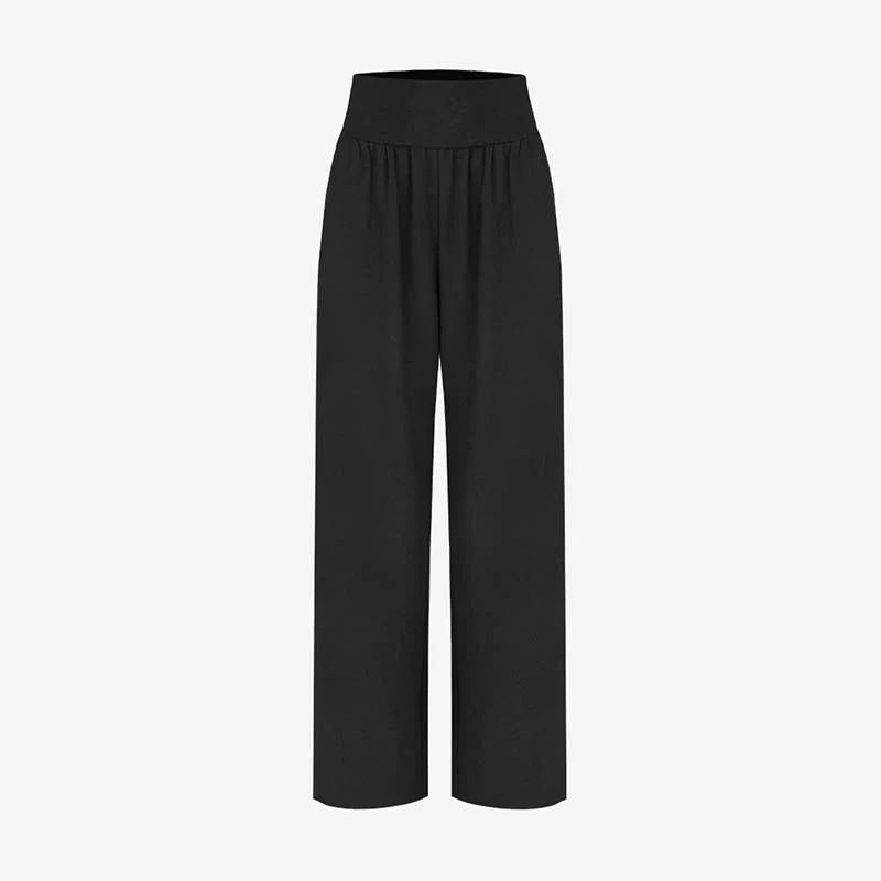 Olivenormafor Jogginghose mit hoher Taille und lockerer Passform, Yogahose mit weitem Bein