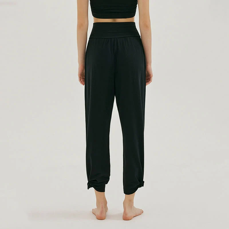 Olivenormafor Jogginghose mit hoher Taille und lockerer Passform, Yogahose mit weitem Bein