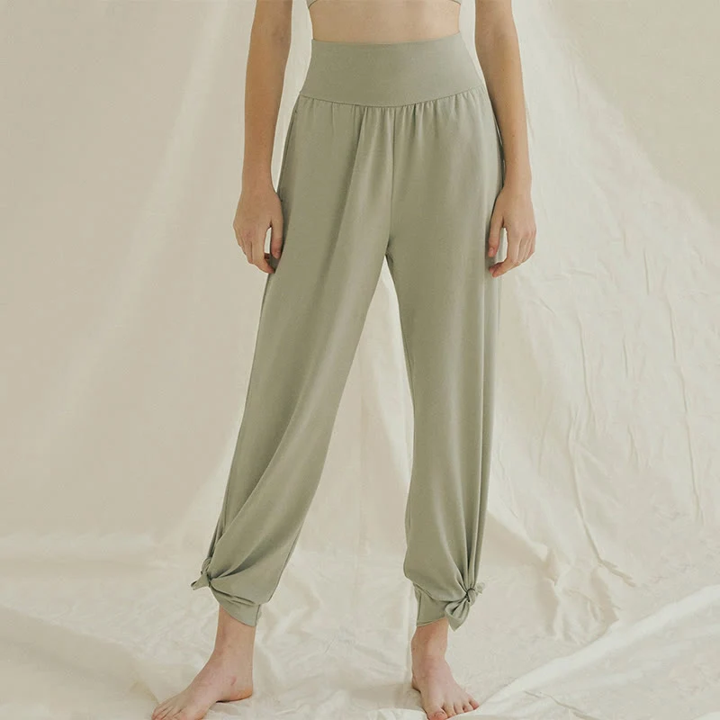 Olivenormafor Jogginghose mit hoher Taille und lockerer Passform, Yogahose mit weitem Bein