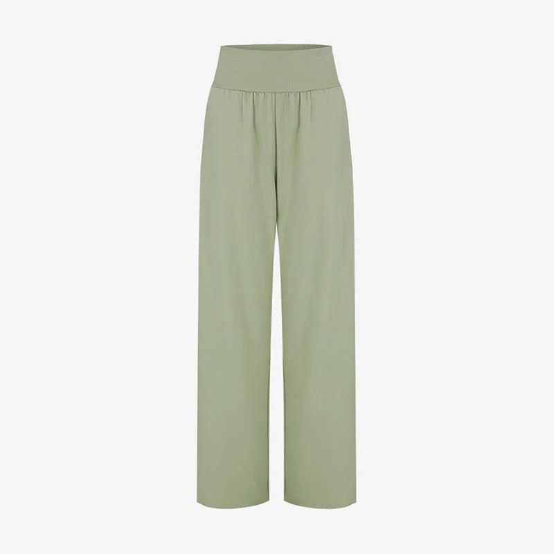 Olivenormafor Jogginghose mit hoher Taille und lockerer Passform, Yogahose mit weitem Bein