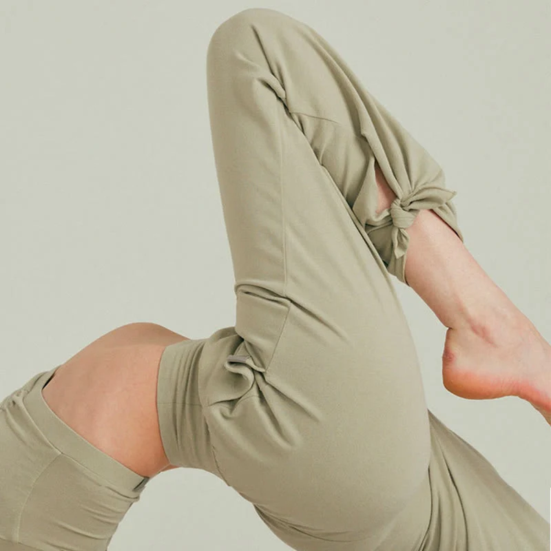 Olivenormafor Jogginghose mit hoher Taille und lockerer Passform, Yogahose mit weitem Bein