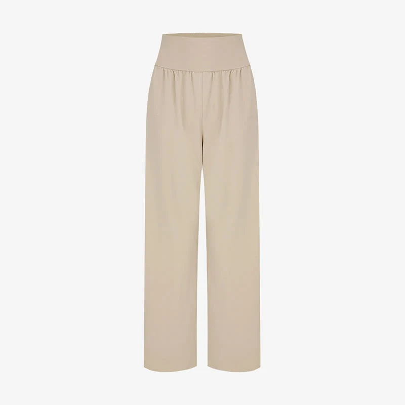 Olivenormafor Jogginghose mit hoher Taille und lockerer Passform, Yogahose mit weitem Bein