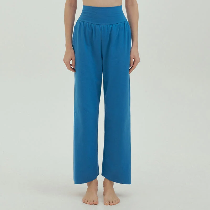 Olivenormafor Jogginghose mit hoher Taille und lockerer Passform, Yogahose mit weitem Bein