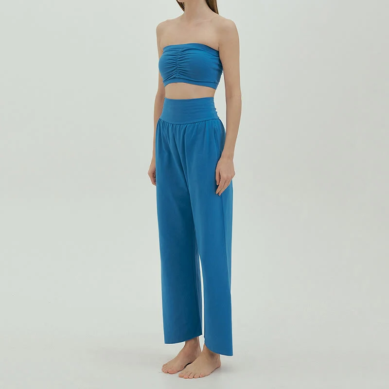 Olivenormafor Jogginghose mit hoher Taille und lockerer Passform, Yogahose mit weitem Bein