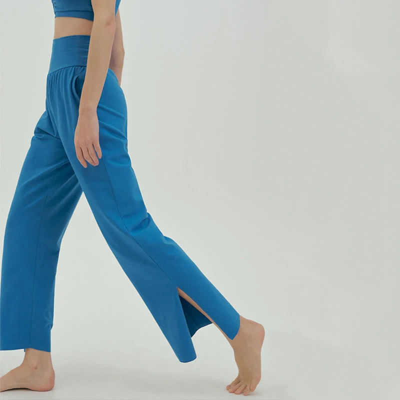 Olivenormafor Jogginghose mit hoher Taille und lockerer Passform, Yogahose mit weitem Bein