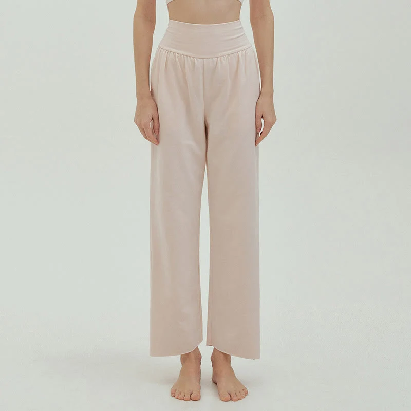 Olivenormafor Jogginghose mit hoher Taille und lockerer Passform, Yogahose mit weitem Bein