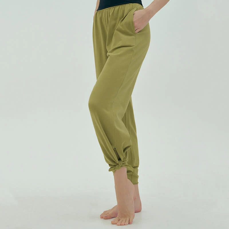 Olivenormafor Jogginghose mit hoher Taille und lockerer Passform, Yogahose mit weitem Bein