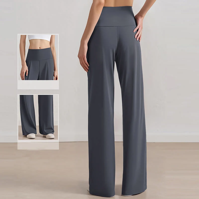 Olivenorma Hose mit weitem Bein, Stretch, lässige Loungehose, Yogahose