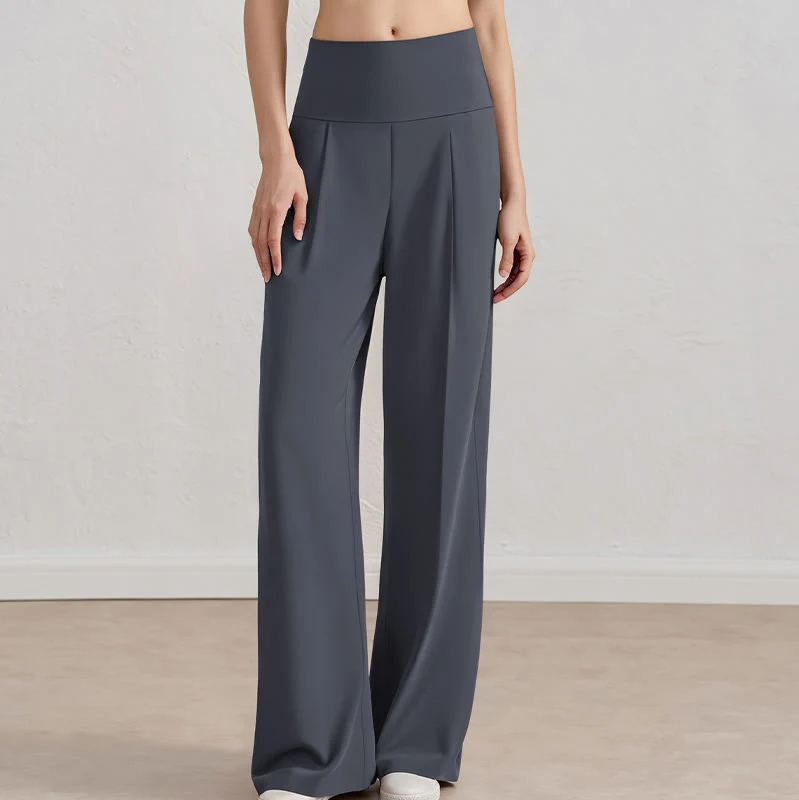 Olivenorma Hose mit weitem Bein, Stretch, lässige Loungehose, Yogahose