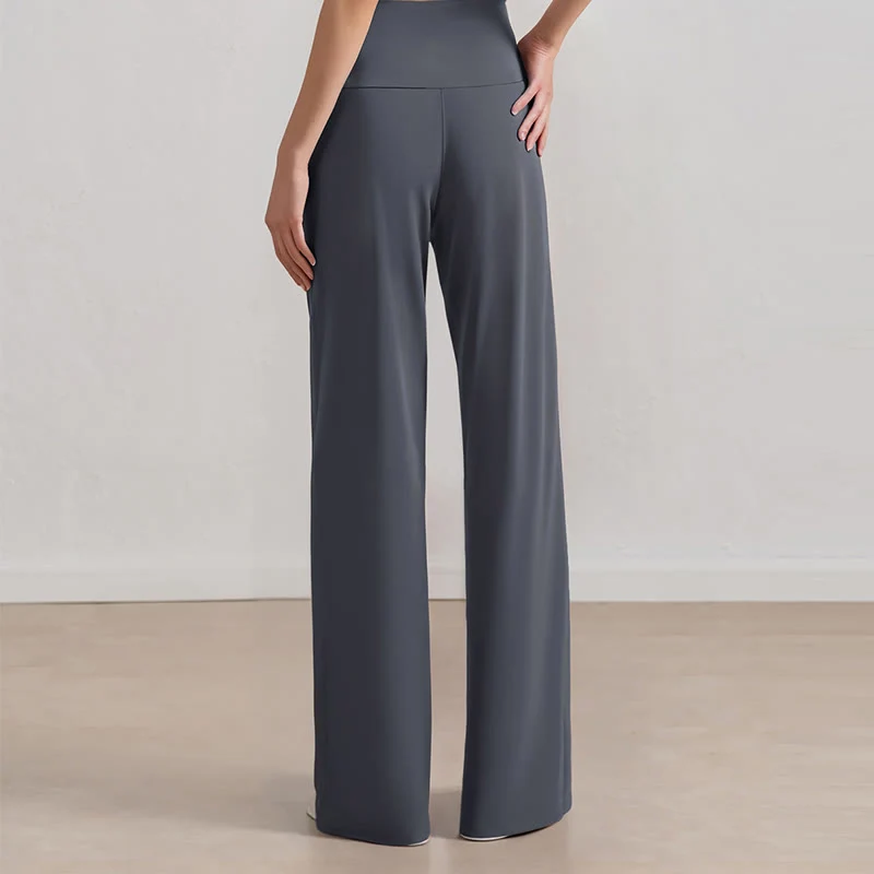 Olivenorma Hose mit weitem Bein, Stretch, lässige Loungehose, Yogahose