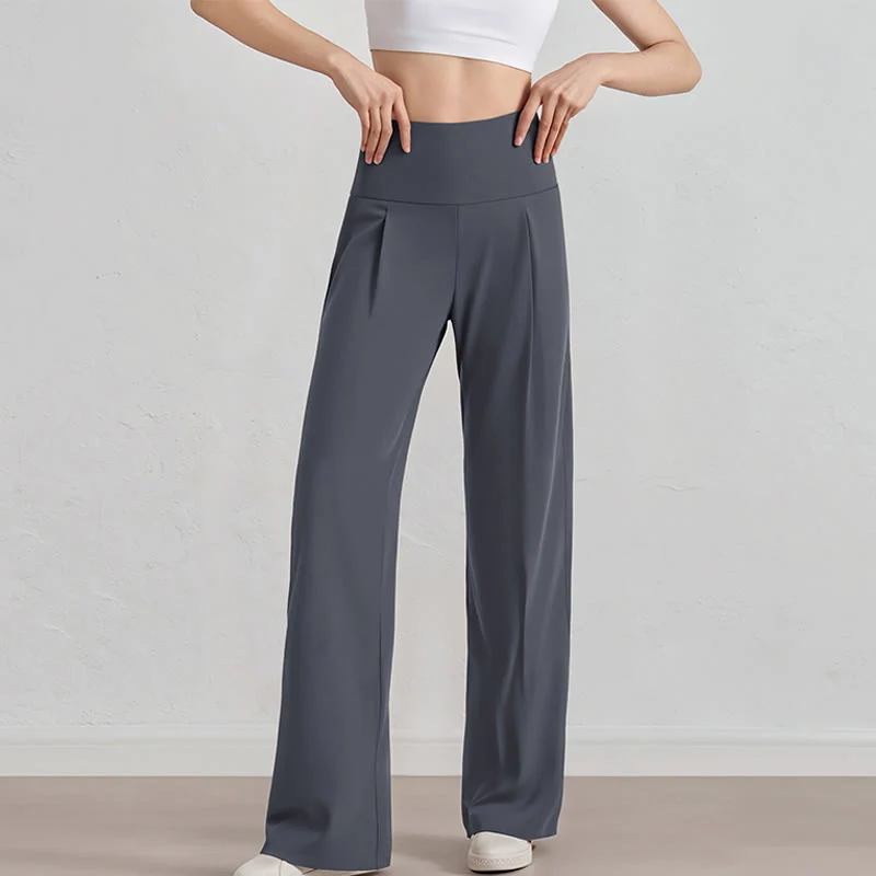 Olivenorma Hose mit weitem Bein, Stretch, lässige Loungehose, Yogahose