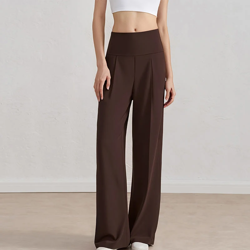 Olivenorma Hose mit weitem Bein, Stretch, lässige Loungehose, Yogahose