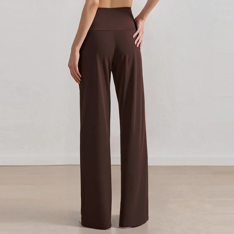 Olivenorma Hose mit weitem Bein, Stretch, lässige Loungehose, Yogahose
