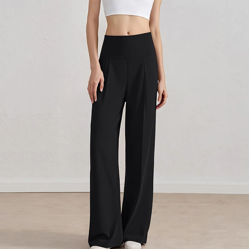 Olivenorma Hose mit weitem Bein, Stretch, lässige Loungehose, Yogahose