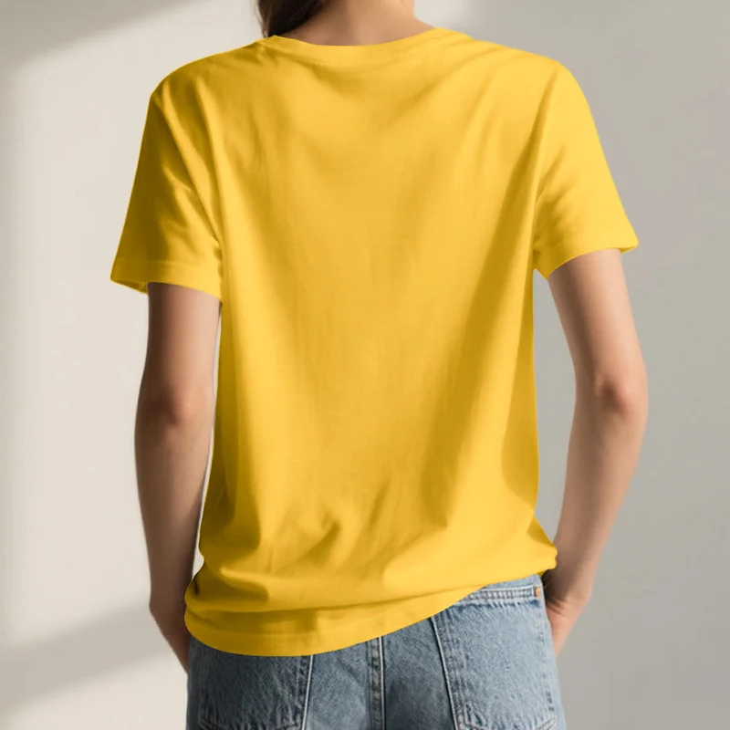 Olivenorma PEACE & LOVE Schmetterling Kurzarm-T-Shirt mit V-Ausschnitt