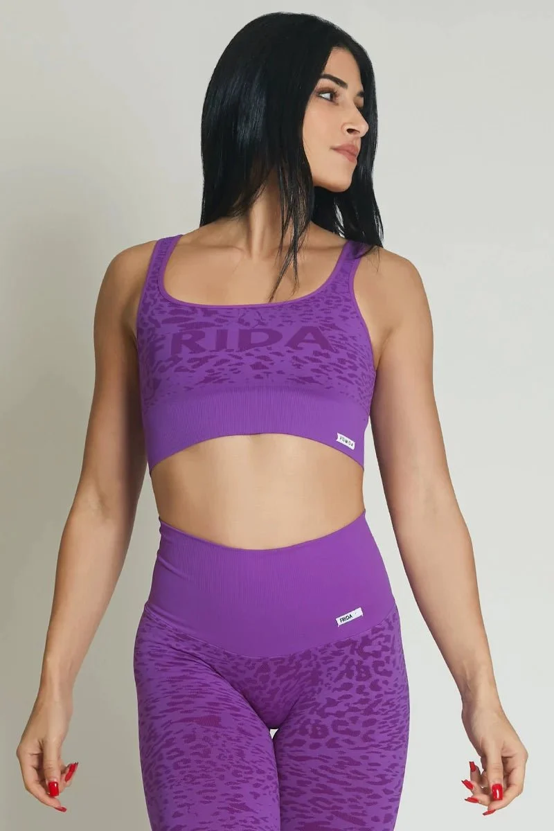 Top Jungle Leopardo Viola - Taglia Unica