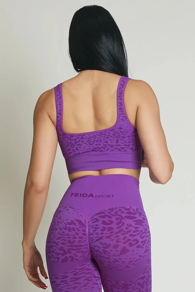 Top Jungle Leopardo Viola - Taglia Unica