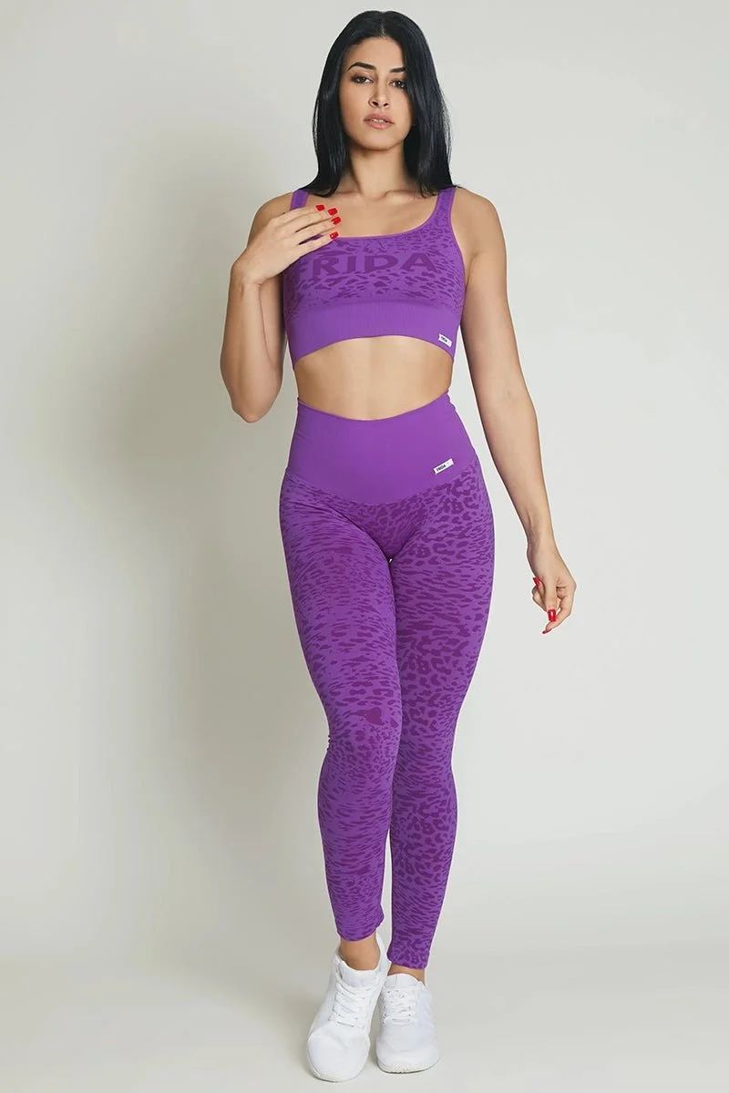 Top Jungle Leopardo Viola - Taglia Unica