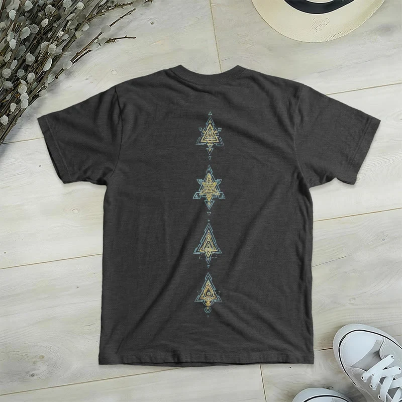 Olivenorma Metatros Würfelsymbol Heilige Geometrie Heilung Tee V-Ausschnitt Spirituelles T-Shirt