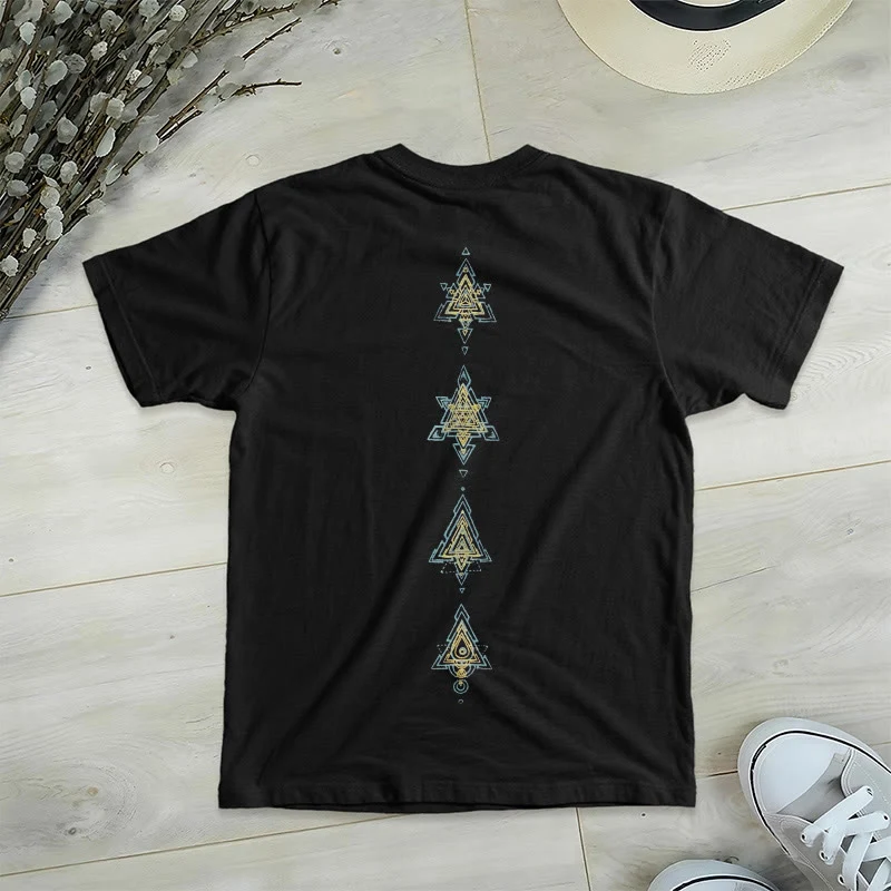 Olivenorma Metatros Würfelsymbol Heilige Geometrie Heilung Tee V-Ausschnitt Spirituelles T-Shirt