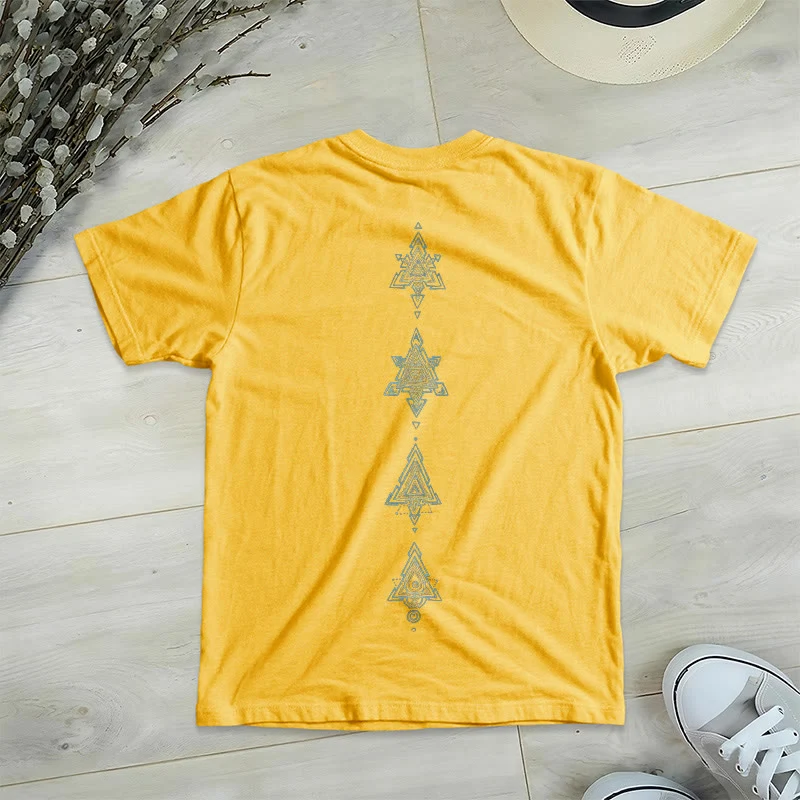 Olivenorma Metatros Würfelsymbol Heilige Geometrie Heilung Tee V-Ausschnitt Spirituelles T-Shirt