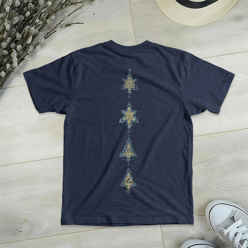 Olivenorma Metatros Würfelsymbol Heilige Geometrie Heilung Tee V-Ausschnitt Spirituelles T-Shirt