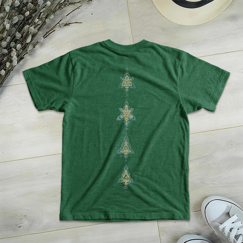 Olivenorma Metatros Würfelsymbol Heilige Geometrie Heilung Tee V-Ausschnitt Spirituelles T-Shirt