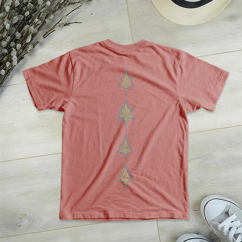 Olivenorma Metatros Würfelsymbol Heilige Geometrie Heilung Tee V-Ausschnitt Spirituelles T-Shirt
