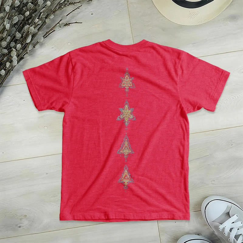 Olivenorma Metatros Würfelsymbol Heilige Geometrie Heilung Tee V-Ausschnitt Spirituelles T-Shirt