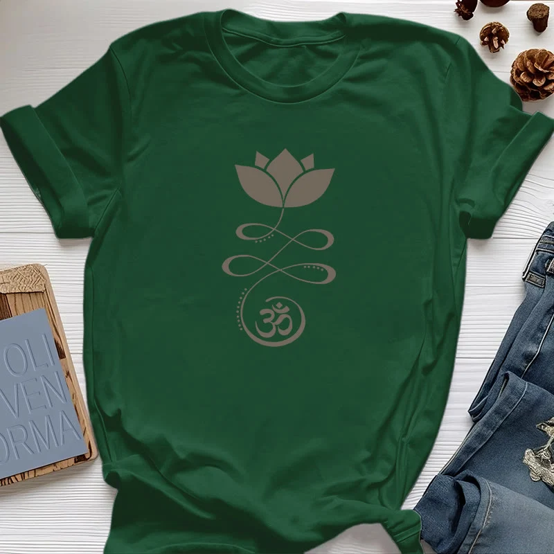 Olivenorma Yoga Lotusblume Om Symbol T-Shirt