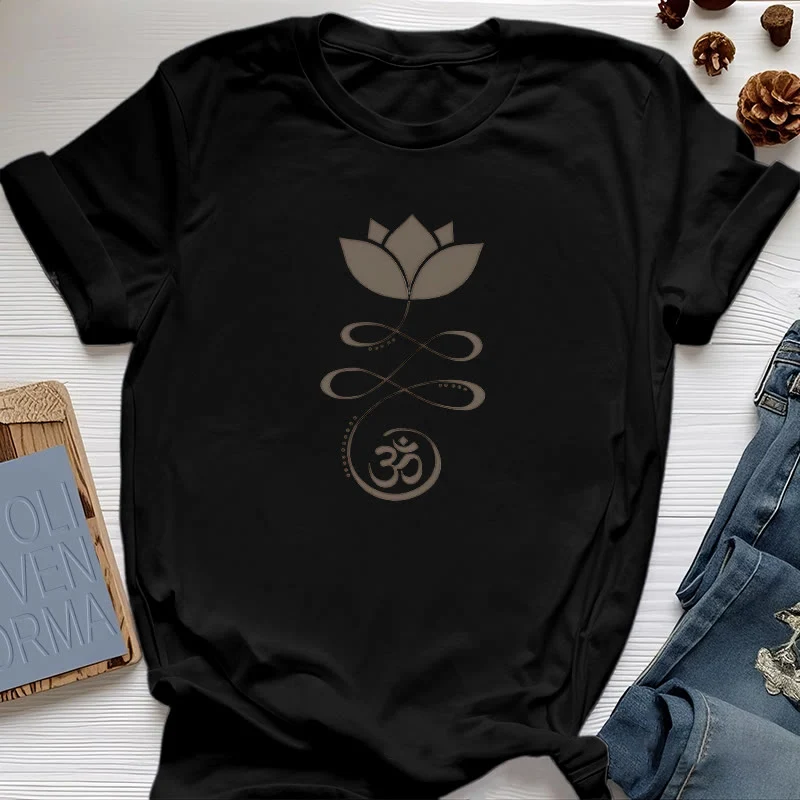 Olivenorma Yoga Lotusblume Om Symbol T-Shirt
