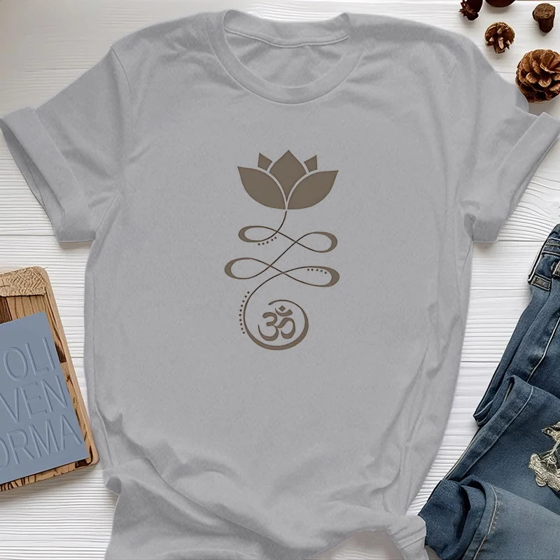 Olivenorma Yoga Lotusblume Om Symbol T-Shirt