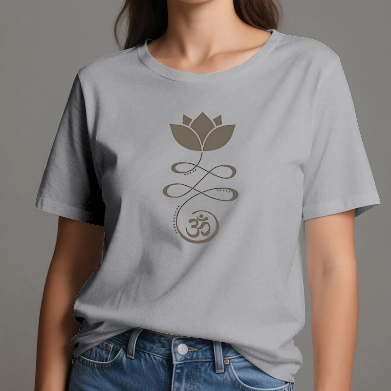 Olivenorma Yoga Lotusblume Om Symbol T-Shirt