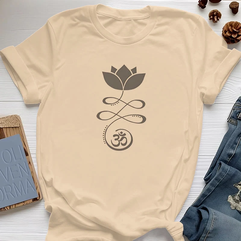 Olivenorma Yoga Lotusblume Om Symbol T-Shirt