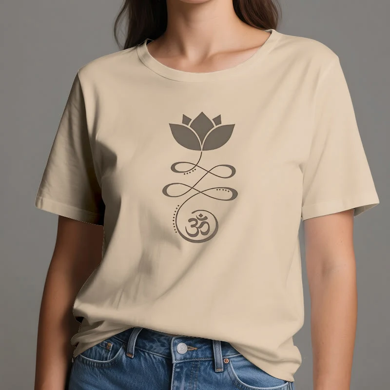 Olivenorma Yoga Lotusblume Om Symbol T-Shirt