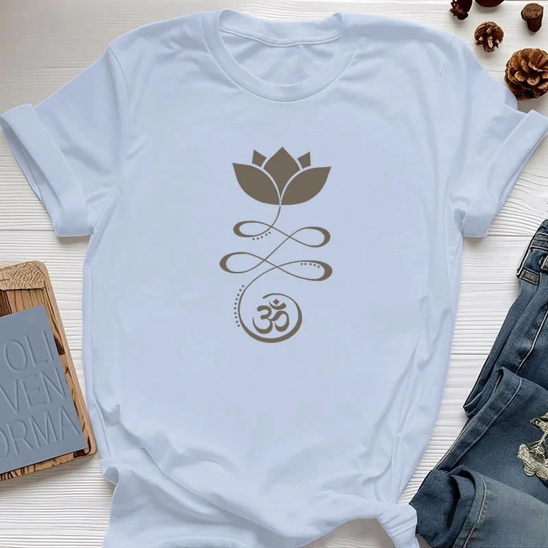Olivenorma Yoga Lotusblume Om Symbol T-Shirt