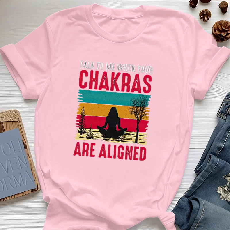 Olivenorma T-Shirt „Sprich mit mir, wenn deine Chakren ausgerichtet sind“
