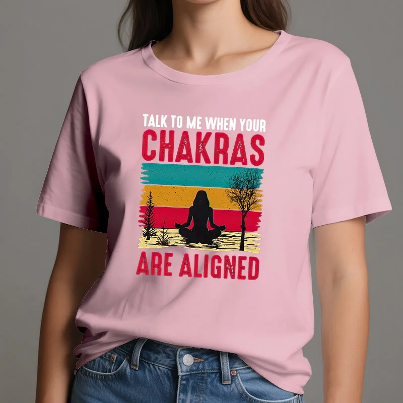 Olivenorma T-Shirt „Sprich mit mir, wenn deine Chakren ausgerichtet sind“