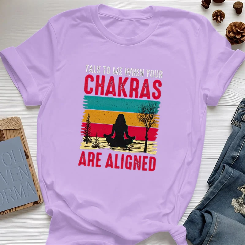 Olivenorma T-Shirt „Sprich mit mir, wenn deine Chakren ausgerichtet sind“
