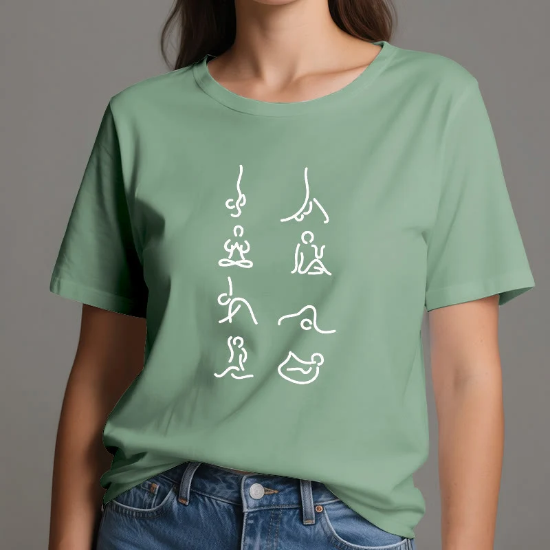 Olivenorma Yoga Meditationsbewegungen T-Shirt