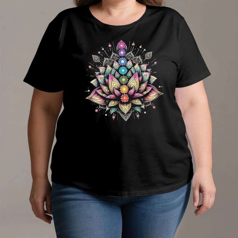 Olivenorma Chakra Lotusblume Yoga Meditation T-Shirt