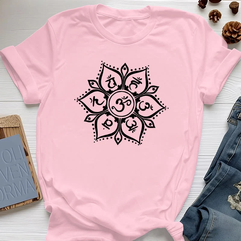 Olivenorma Sieben Chakra-Symbole T-Shirt