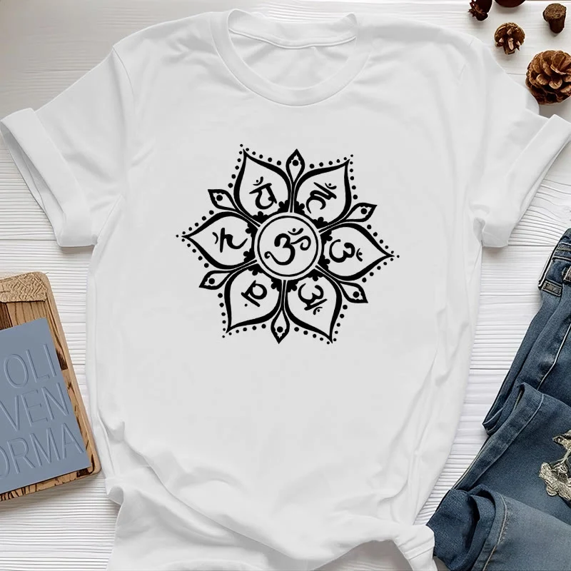 Olivenorma Sieben Chakra-Symbole T-Shirt
