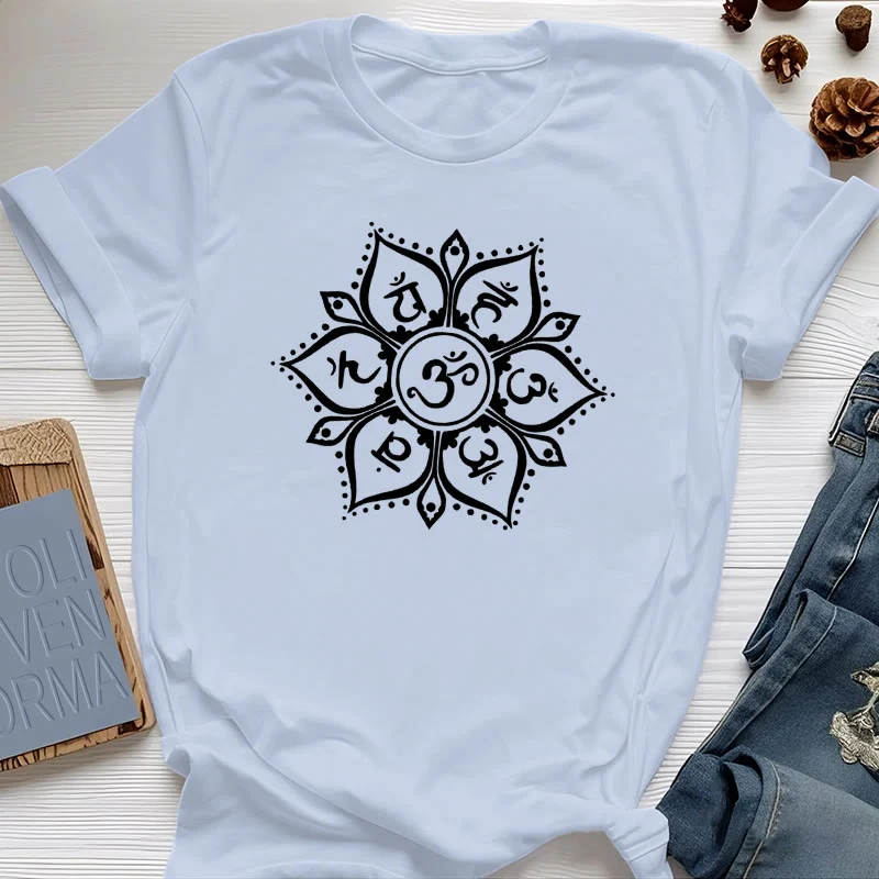 Olivenorma Sieben Chakra-Symbole T-Shirt